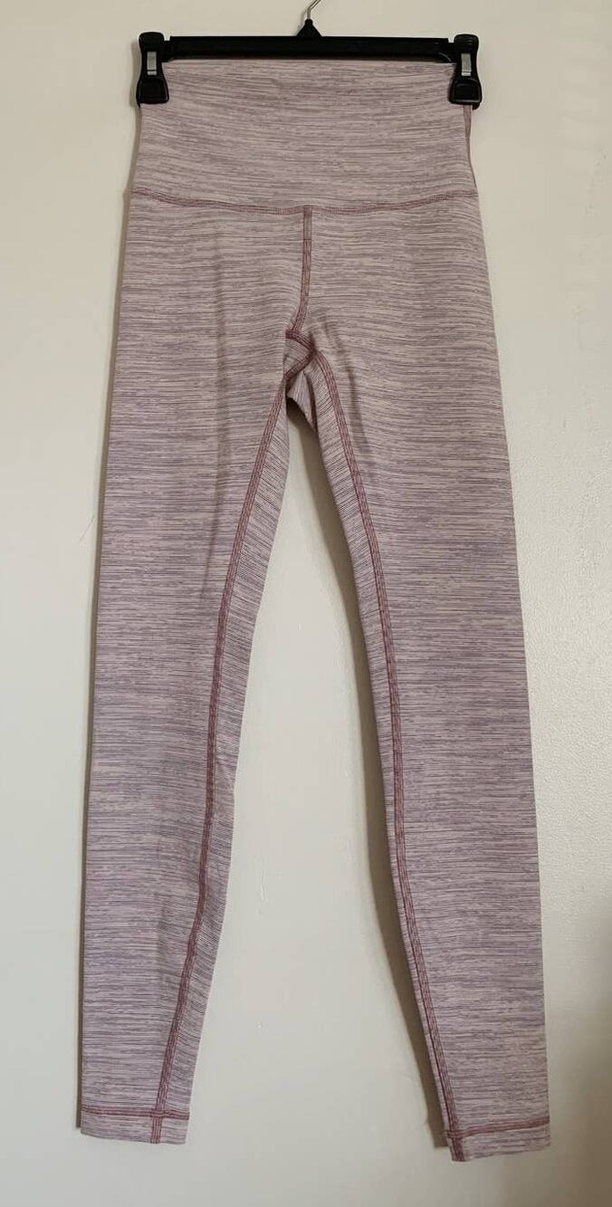 Pink Space Dye Lululemon High Waisted Leggings 4